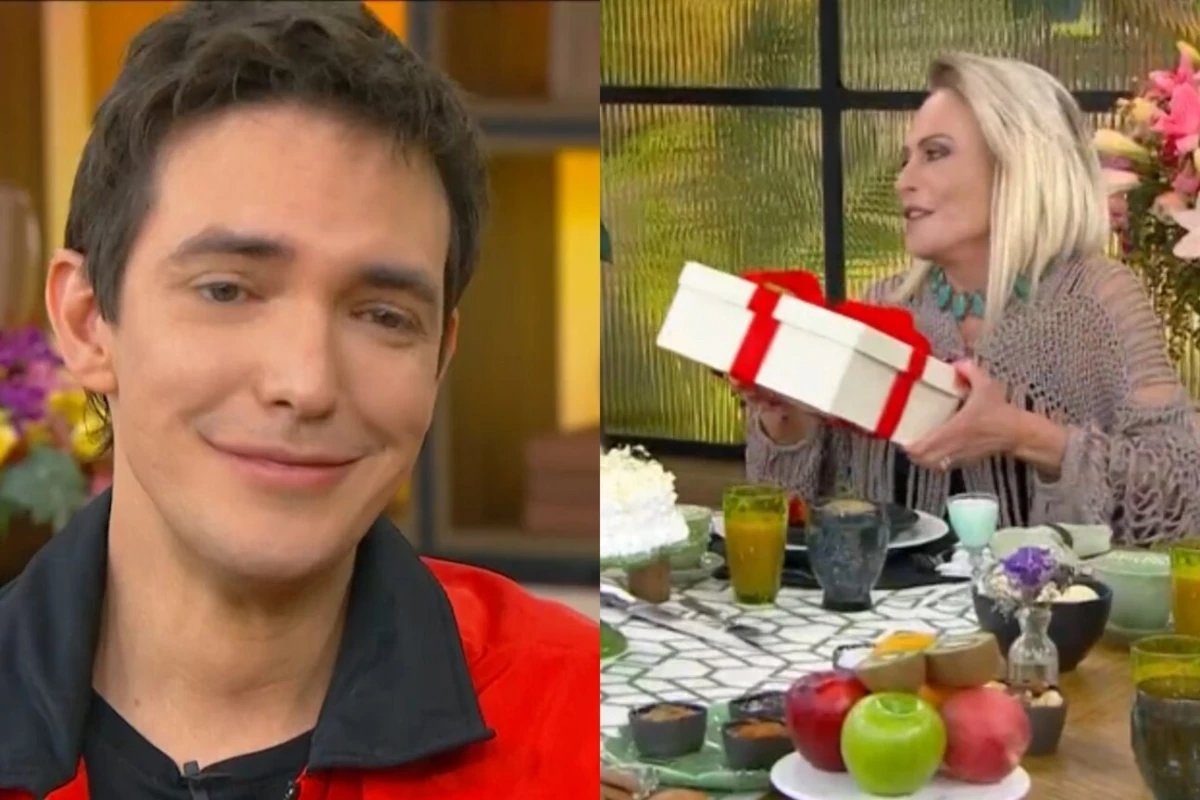 Ana Maria Braga emociona Alessandro Jodar ao presentear filha recem nascida