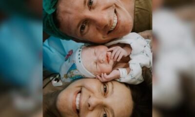 Apresentadora da LeoDias TV Taisa Pelosi da a luz Clara