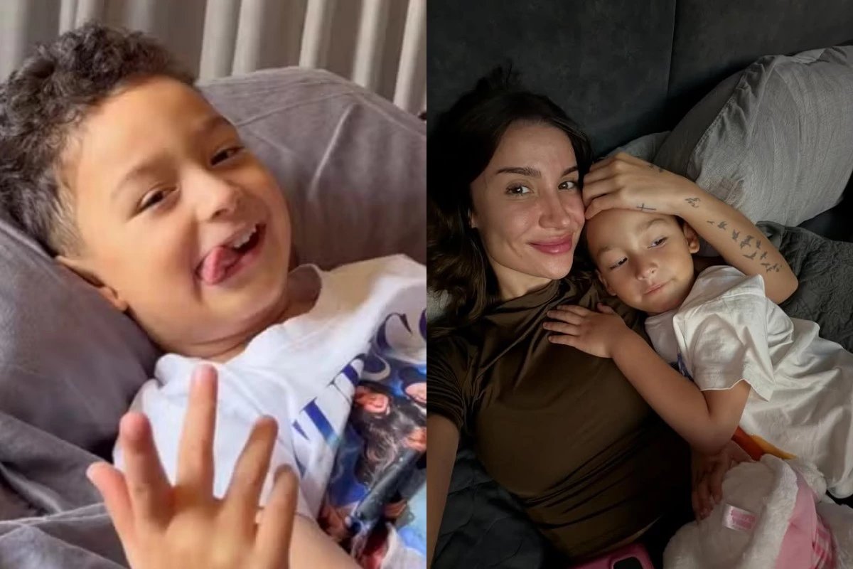 Bianca Andrade perplexa com a semelhanca entre o filho Cris