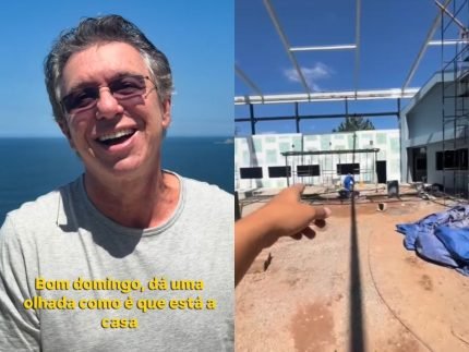 Boninho mostra avanco das obras do novo reality show Casa