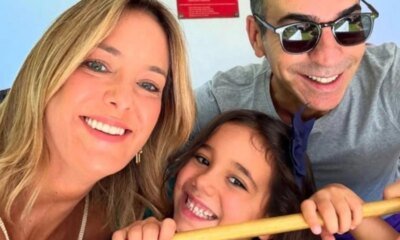 Cesar Tralli se despede da filha de 6 anos Ticiane