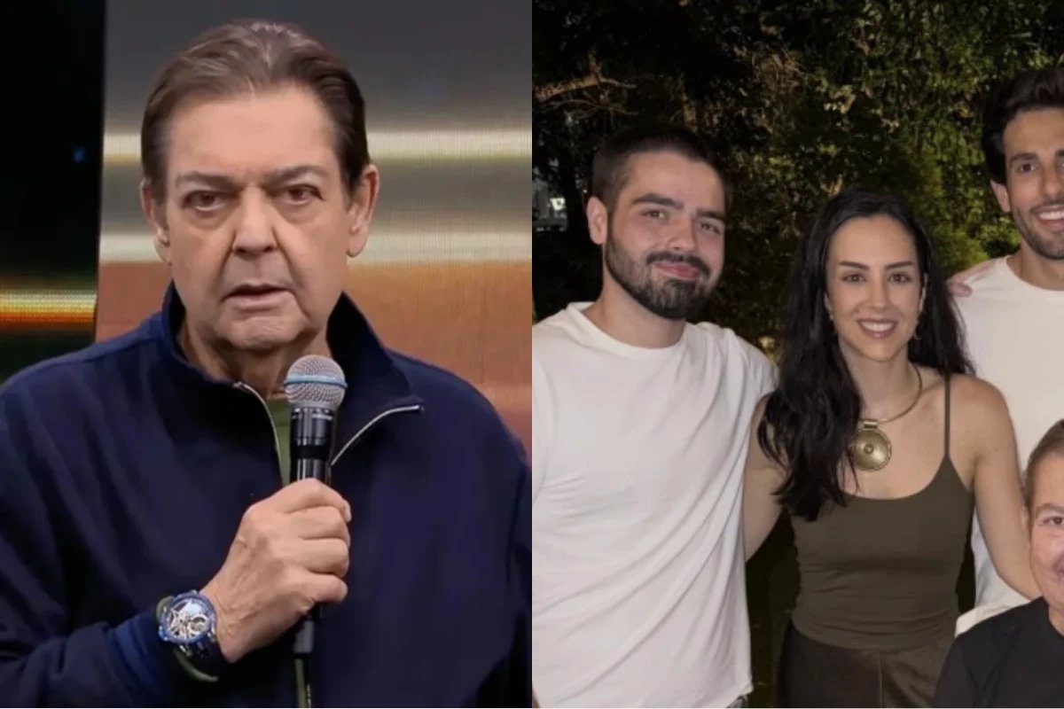 Faustao faz rara aparicao ao lado da familia e imagem