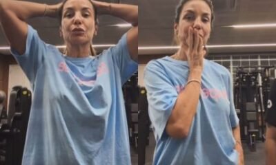 Ivete Sangalo celebra volta aos treinos apos cirurgia no rosto