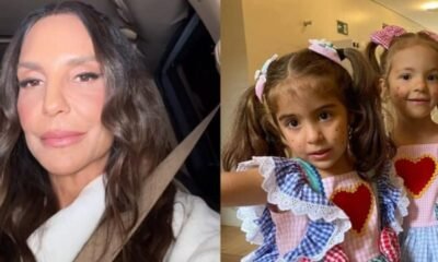 Ivete Sangalo mostra recepcao feita pelas filhas gemeas apos receber