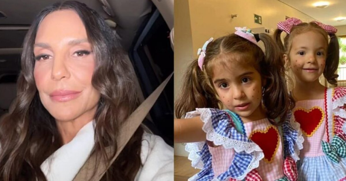 Ivete Sangalo mostra recepcao feita pelas filhas gemeas apos receber