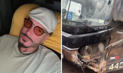 Latino e equipe sofrem acidente de onibus no interior.webp