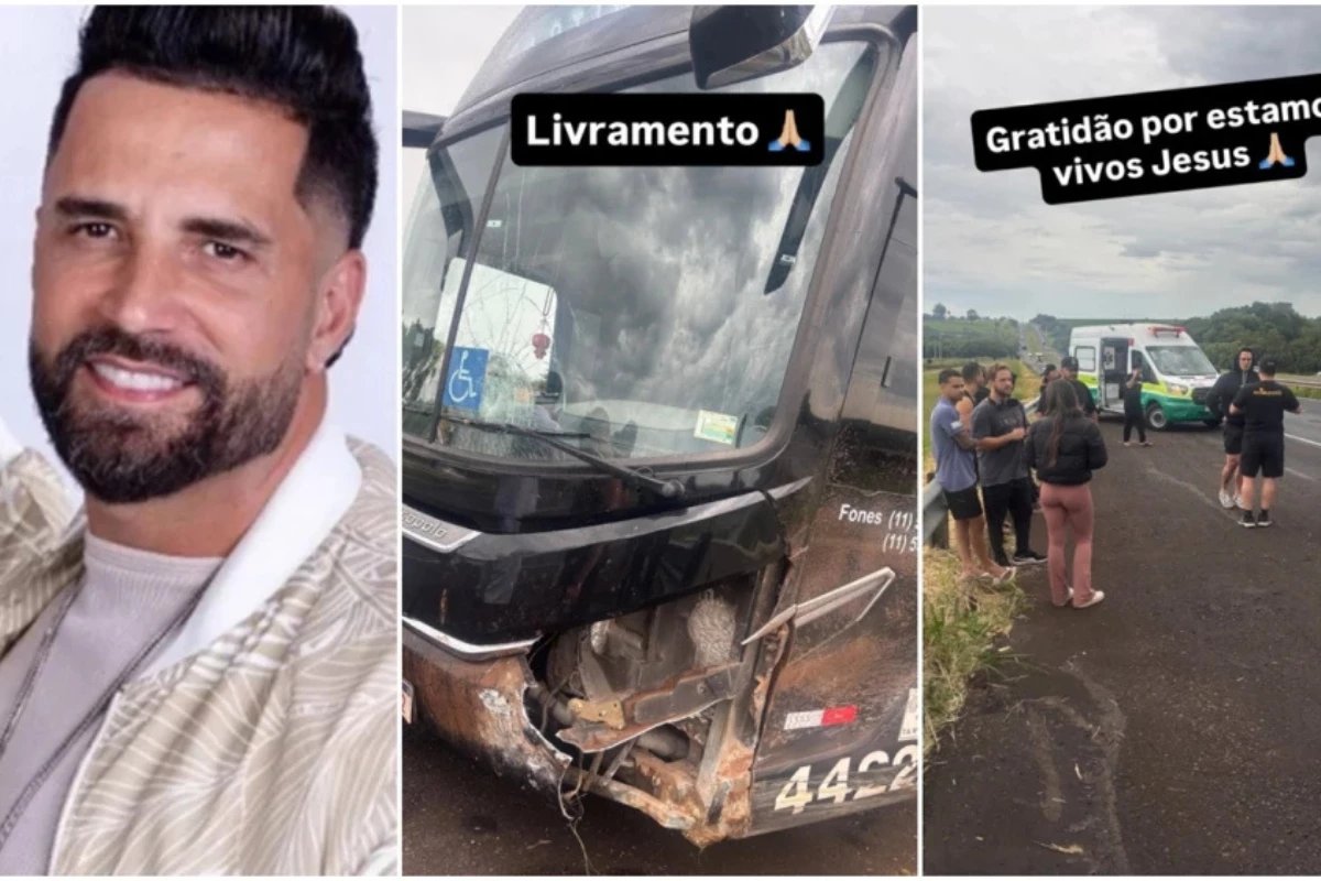 Latino passa por susto apos onibus da equipe se envolver