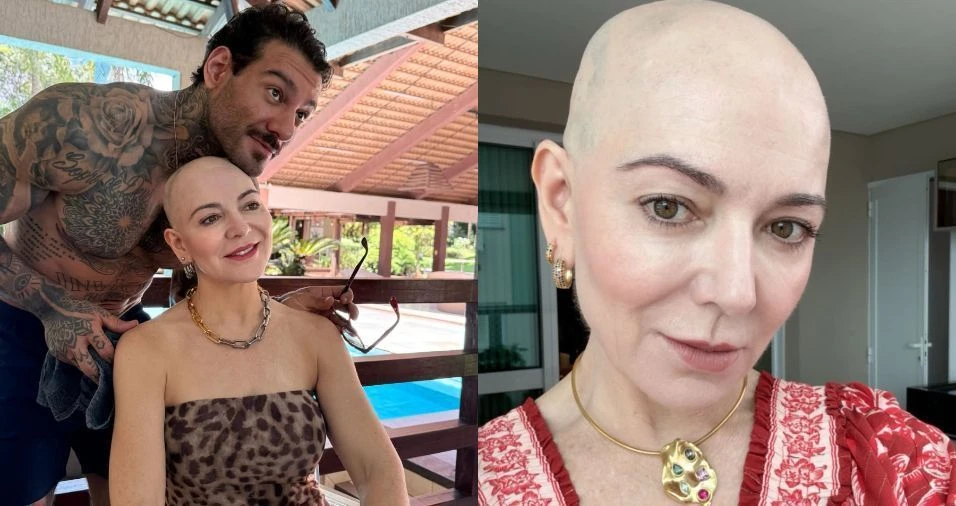 Mae de Lucas Lucco mostra cabeca raspada apos diagnostico.webp