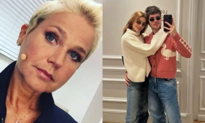 Na frente do genro Xuxa Meneghel e aparece sem roupa