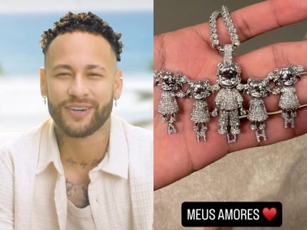 Pingente de Neymar com inicial A gera questionamentos mas a