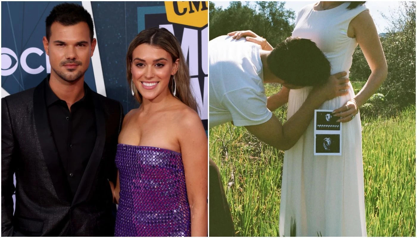 Taylor Lautner e esposa anunciam gravidez do primeiro filho.webp