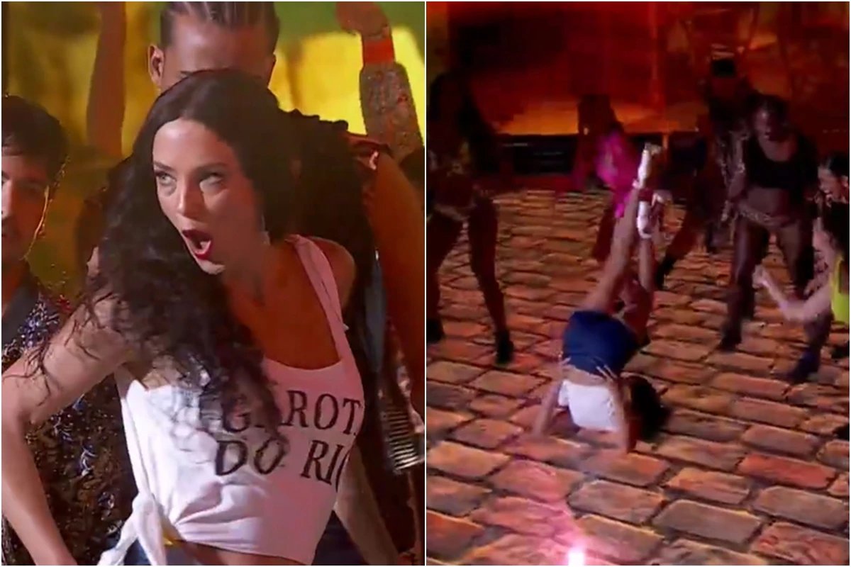 Video Ticiane Pinheiro faz quadradinho de 8 no Domingao com