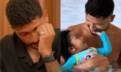 Yuri Lima chora muito ao falar da filha com IZA