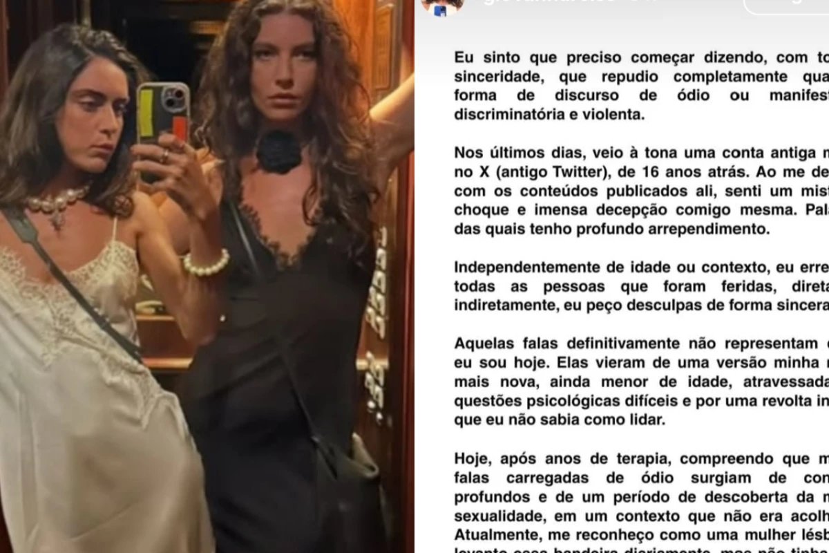 ‘Eu errei Giovanna Reis se pronuncia sobre posts antigos e