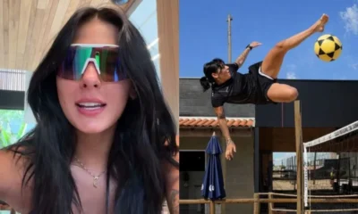 Ana Castela faz montagem ao jogar futevolei e brinca.webp