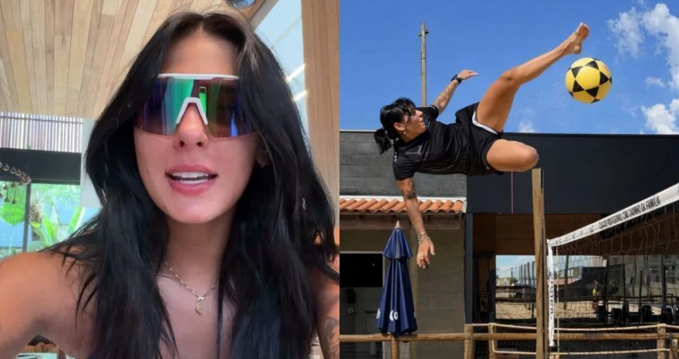 Ana Castela faz montagem ao jogar futevolei e brinca.webp