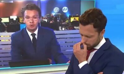 Ao vivo reporter recebe noticia da morte do avo e