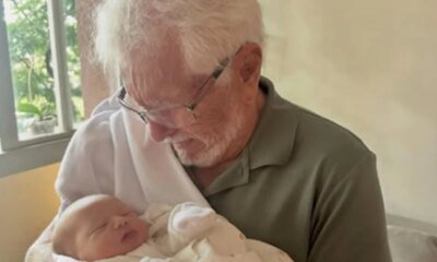 Aos 90 anos Carlos Alberto se emociona com chegada de