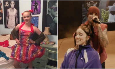 Billie Eilish mostra mensagem enviada a Justin Bieber em.webp