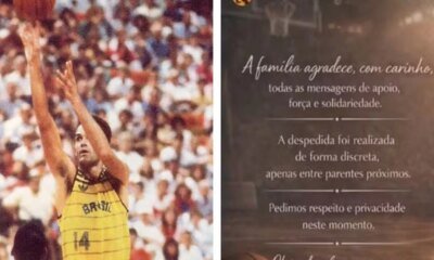 Corpo de Oscar Schmidt e cremado com camisa da selecao