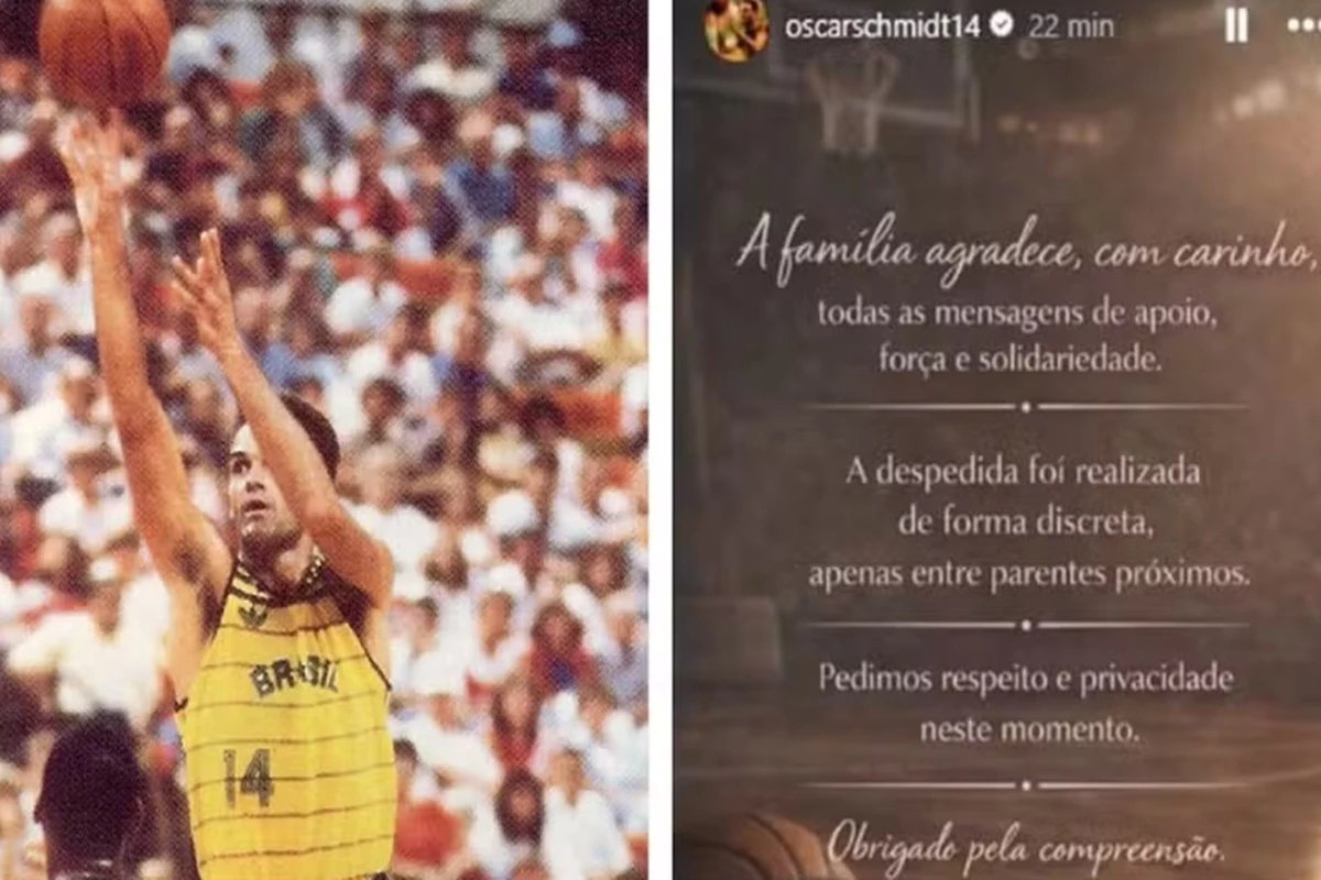 Corpo de Oscar Schmidt e cremado com camisa da selecao