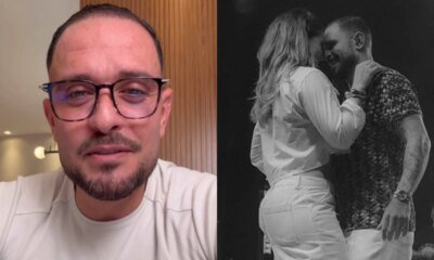 Diogo Nogueira nao se cala no aniversario de Paolla Oliveira