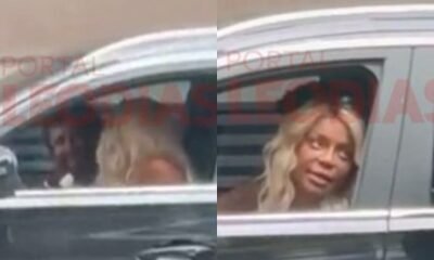 Ela pinta Cariucha e flagrada chegando em condominio acompanhada de