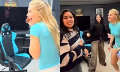 Em Madri Virginia Fonseca recebe surpresa da irma de Ze