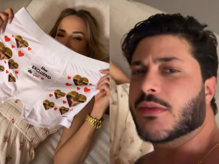 Gabi Martins presenteia namorado com cueca personalizada com seu rosto