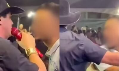 Homem invade palco de Natanzinho Lima e ameaca Vou dar