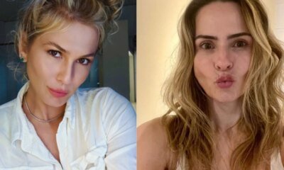 Livia Andrade reage a climao com Ana Paula no Domingao