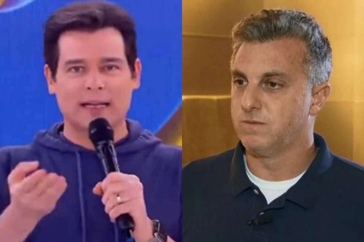 Luciano Huck fica cara a cara com Celso Portiolli e