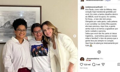 Mae de Milena exalta vinculo com Ana Paula apos o