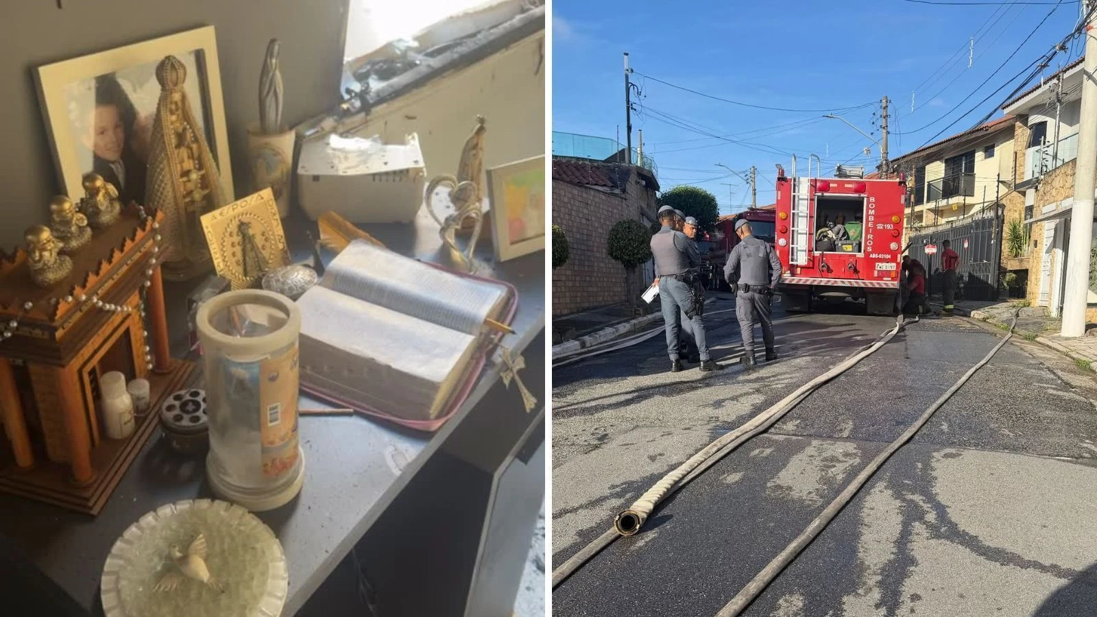 Pai de MC Gui mostra biblia intacta apos incendio.webp