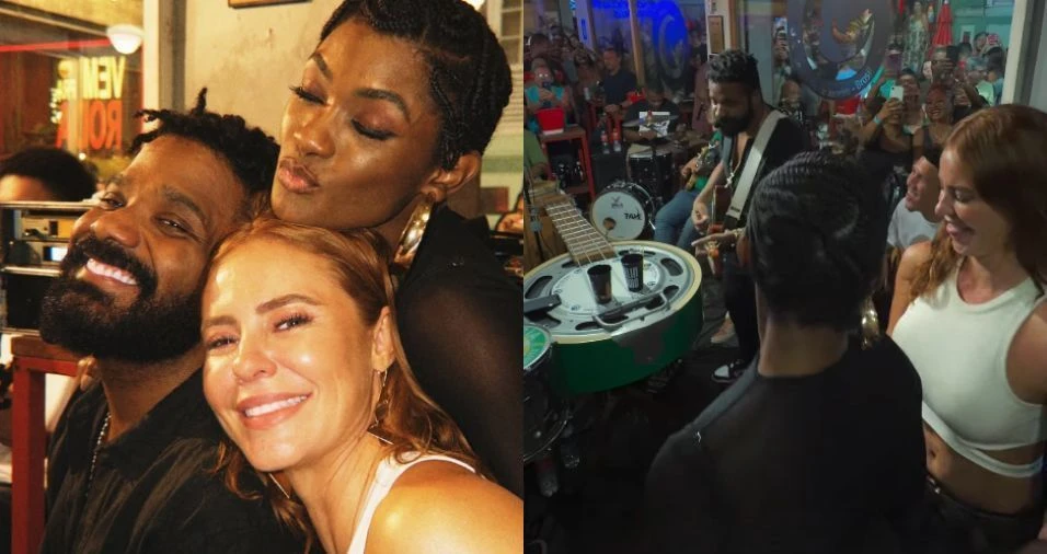 Paolla Oliveira e Erika Januza curtem roda de samba.webp