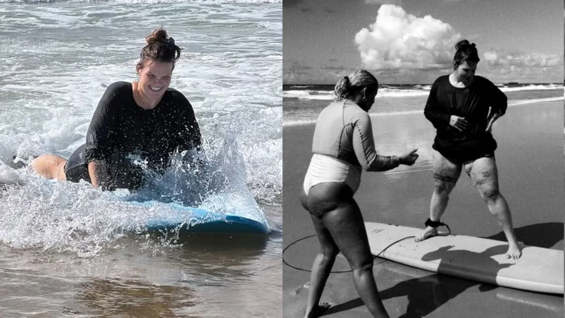 Thais Carla faz aula de surfe apos perder 85.webp