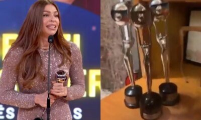 Video Grazi Massafera celebra 3o trofeu no Melhores do Ano