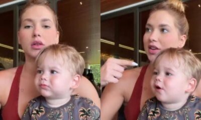 Video Virginia revela marca no rosto do filho cacula e