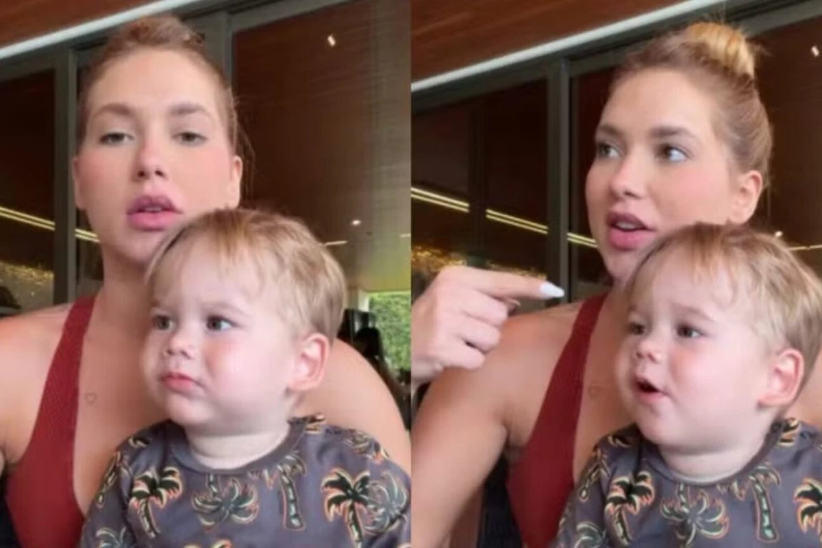 Video Virginia revela marca no rosto do filho cacula e