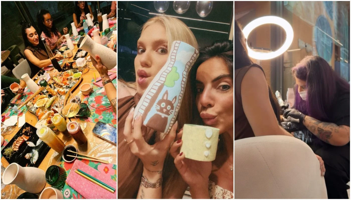 Virginia curte noite das garotas com direito a tatuagem.webp