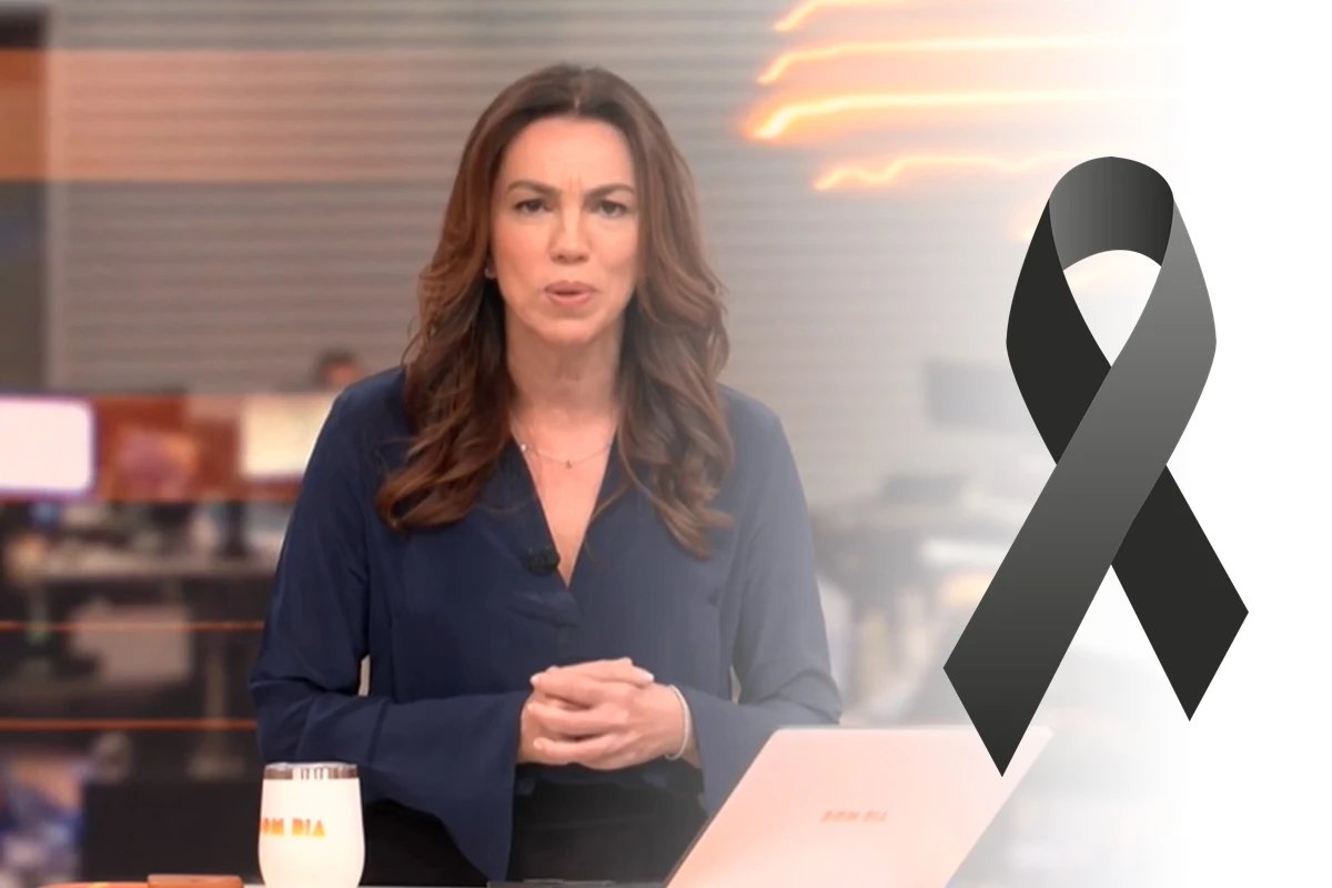 Ana Paula Araujo interrompe jornal e lamenta falecimento de ex funcionario