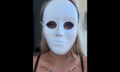 Andressa Urach aparece mascarada apos nova cirurgia e abre o