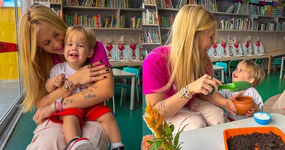 Apos rumores de termino Virginia posa com filho cacula.webp