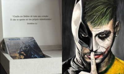 Batman abencoado Neymar posta imagem de biblia diferente e viraliza