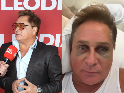 Cai com a cara no chao tava mamado Leonardo diverte