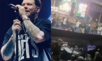 Camarote desaba em show do Ferrugem em MG e fas