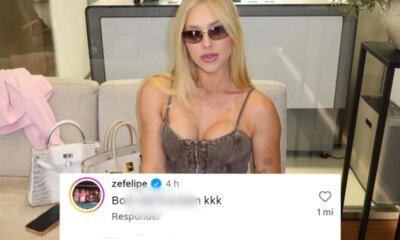 Comentario de Ze Felipe debochando de Vini Jr em foto