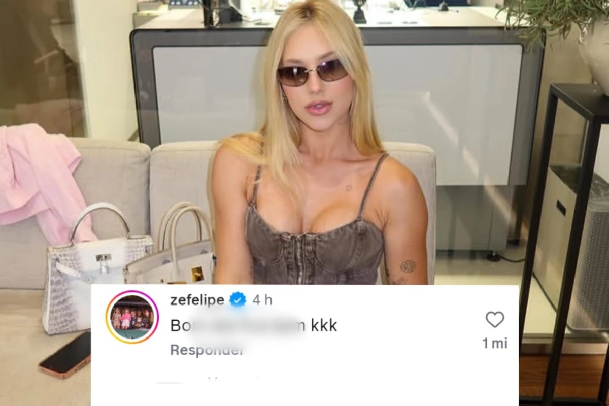 Comentario de Ze Felipe debochando de Vini Jr em foto