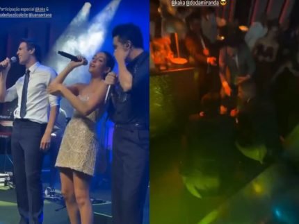 Discreto Kaka surpreende ao descer ate o chao e cantar