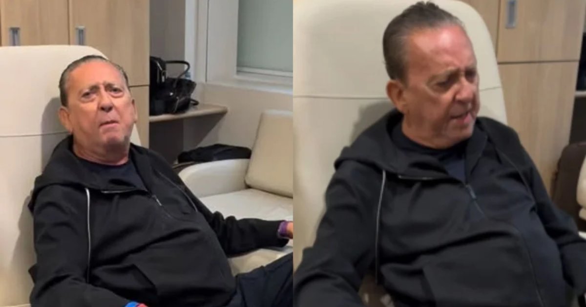 Galvao Bueno aparece em video no hospital e chama atencao